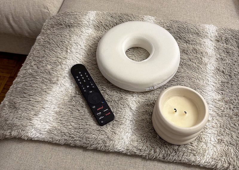 Person traveling comfortably with noise protection